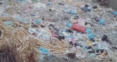 القمامة بقرية ميت البيضاء بالمنوفية