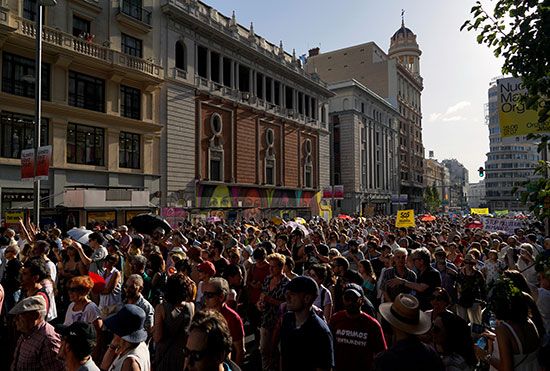 مظاهرات فى مدريد (3)