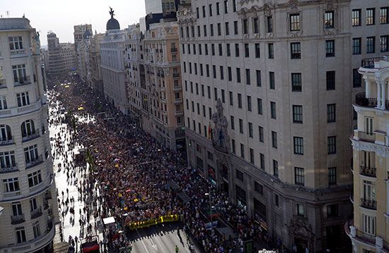 مظاهرات فى مدريد (1)