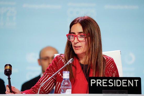 كارولينا شميدت وزيرة البيئة في شيلي ورئيس مؤتمر تغير المناخ التابع للأمم المتحدة