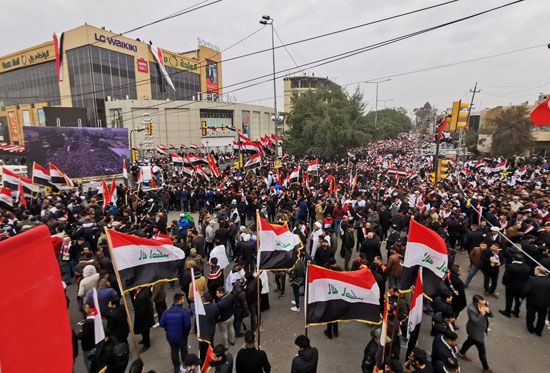 مسيرات تجوب شوارع العراق