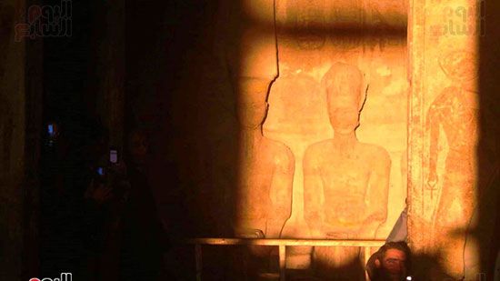 لحظة تعامد الشمس على معبد ابو سمبل