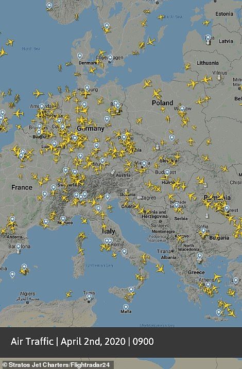 رحلات الطيران بأوروبا فى 2 أبريل 2020