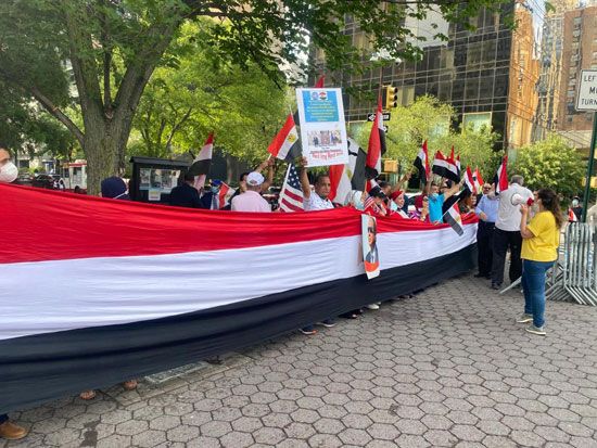 الجالية المصرية بنيويورك تحتفل بذكرى ثورة 30 يونيو أمام الأمم المتحدة (5)