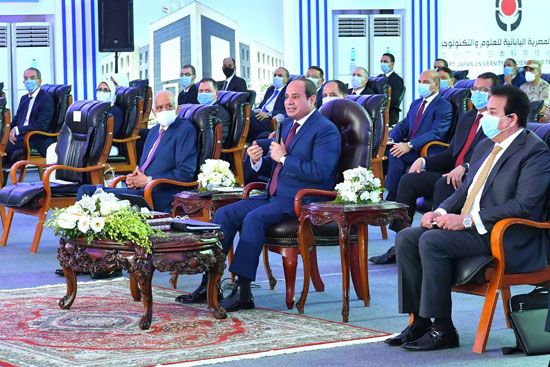 افتتاح الرئيس عبد الفتاح السيسى للجامعة المصرية اليابانية للعلوم والتكنولوجيا (12)