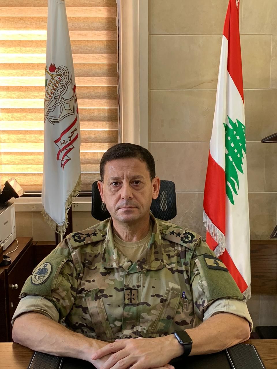 قائد القوات البحرية اللبنانية العقيد الركن هيثم الضناوى