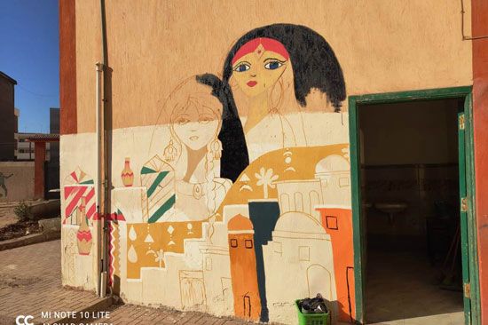 إبداع طلبة كلية التربية النوعية يزين جدران محافظة كفر الشيخ (20)