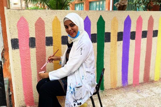 إبداع طلبة كلية التربية النوعية يزين جدران محافظة كفر الشيخ (23)