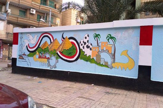 إبداع طلبة كلية التربية النوعية يزين جدران محافظة كفر الشيخ (5)