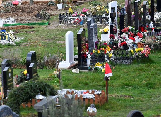 مقابر ضحايا كورونا فى بريطانيا (4)