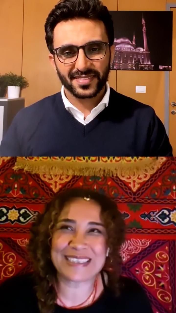 الفنانة التونسية غالية بنعلي والزميل محمد أسعد  (7)