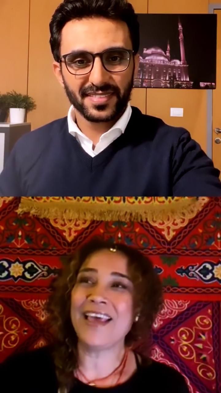 الفنانة التونسية غالية بنعلي والزميل محمد أسعد  (5)