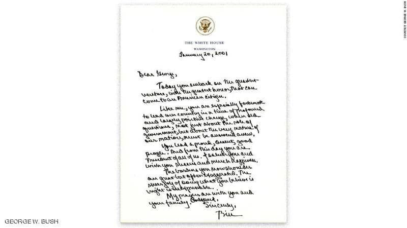 رسالة كلينتون لبوش الابن