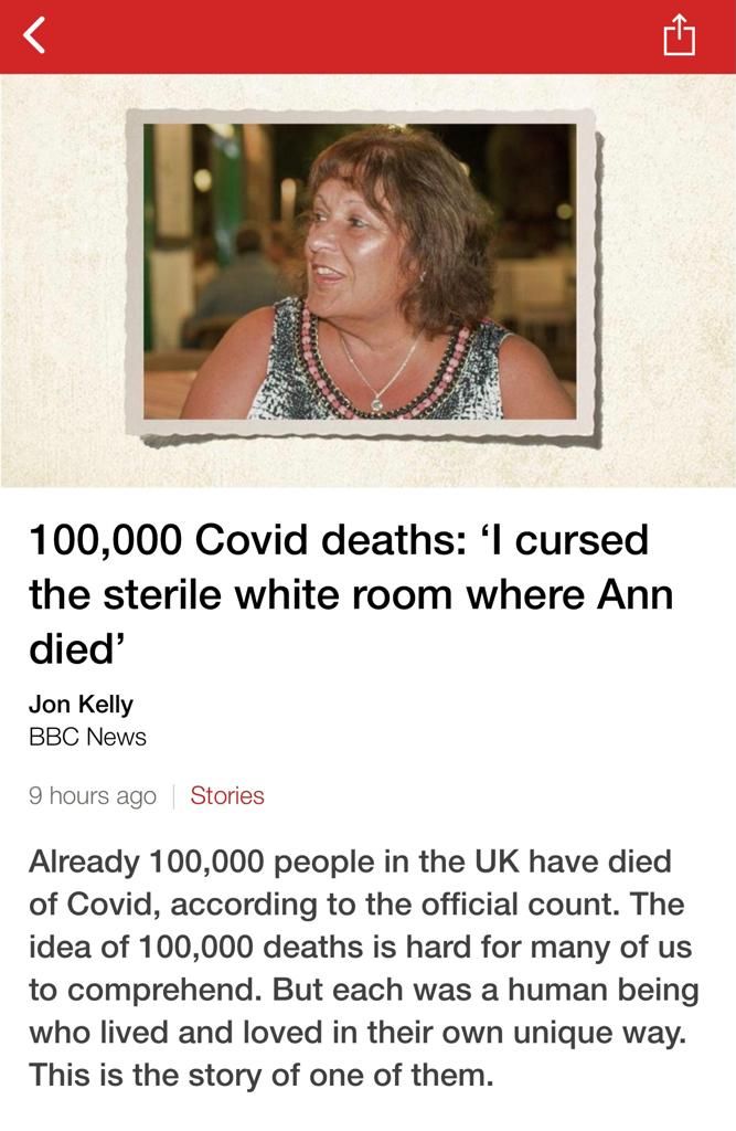وفاة 100 الف شخص في المملكة المتحدة