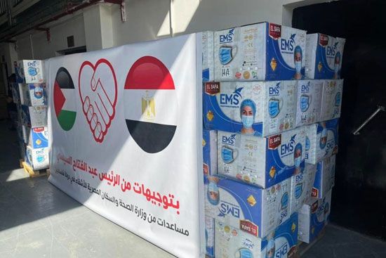 الصحة ترسل 65 طنا من الأدوية والمستلزمات الطبية لدعم الأشقاء الفلسطينيين بغزة (6)