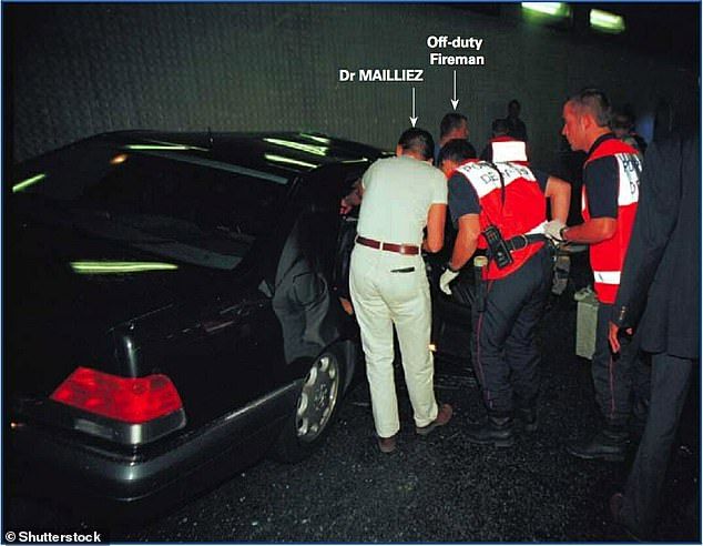 A French medic named Dr Mailliez directs the rescue attempt of Princess Diana after the car crash in the Pont D'Alma tunnel in Paris on August 31, 1997