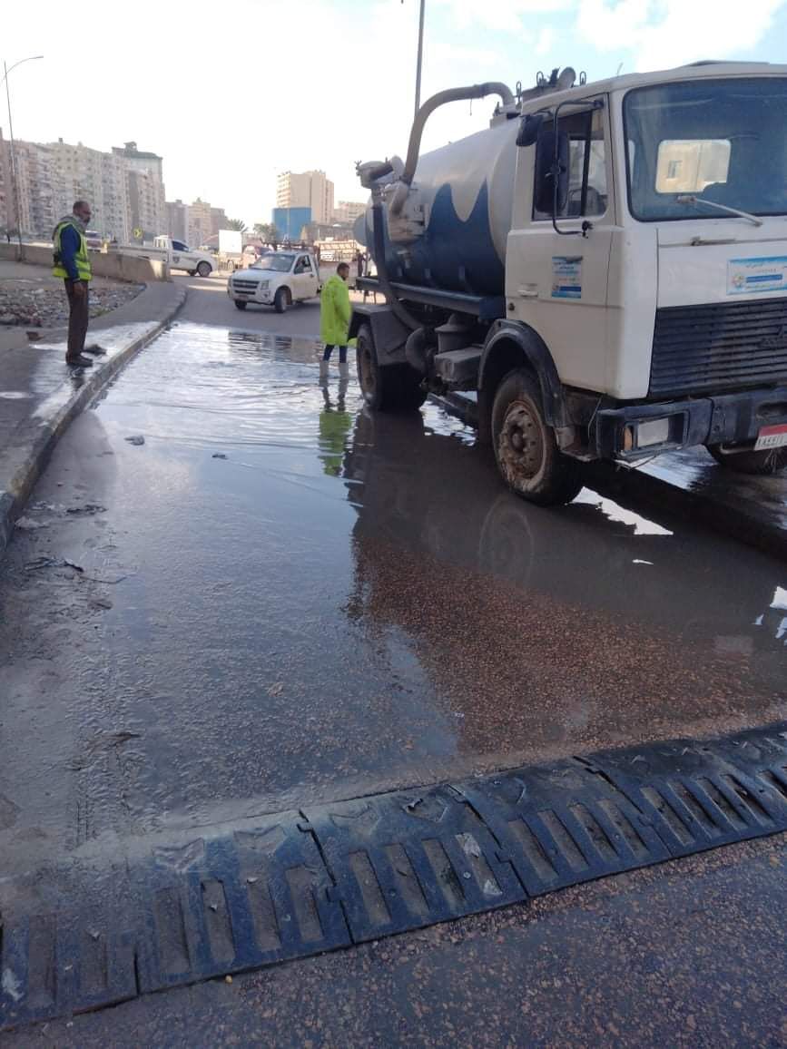شفط مياه الأمطار بالإسكندرية (3)