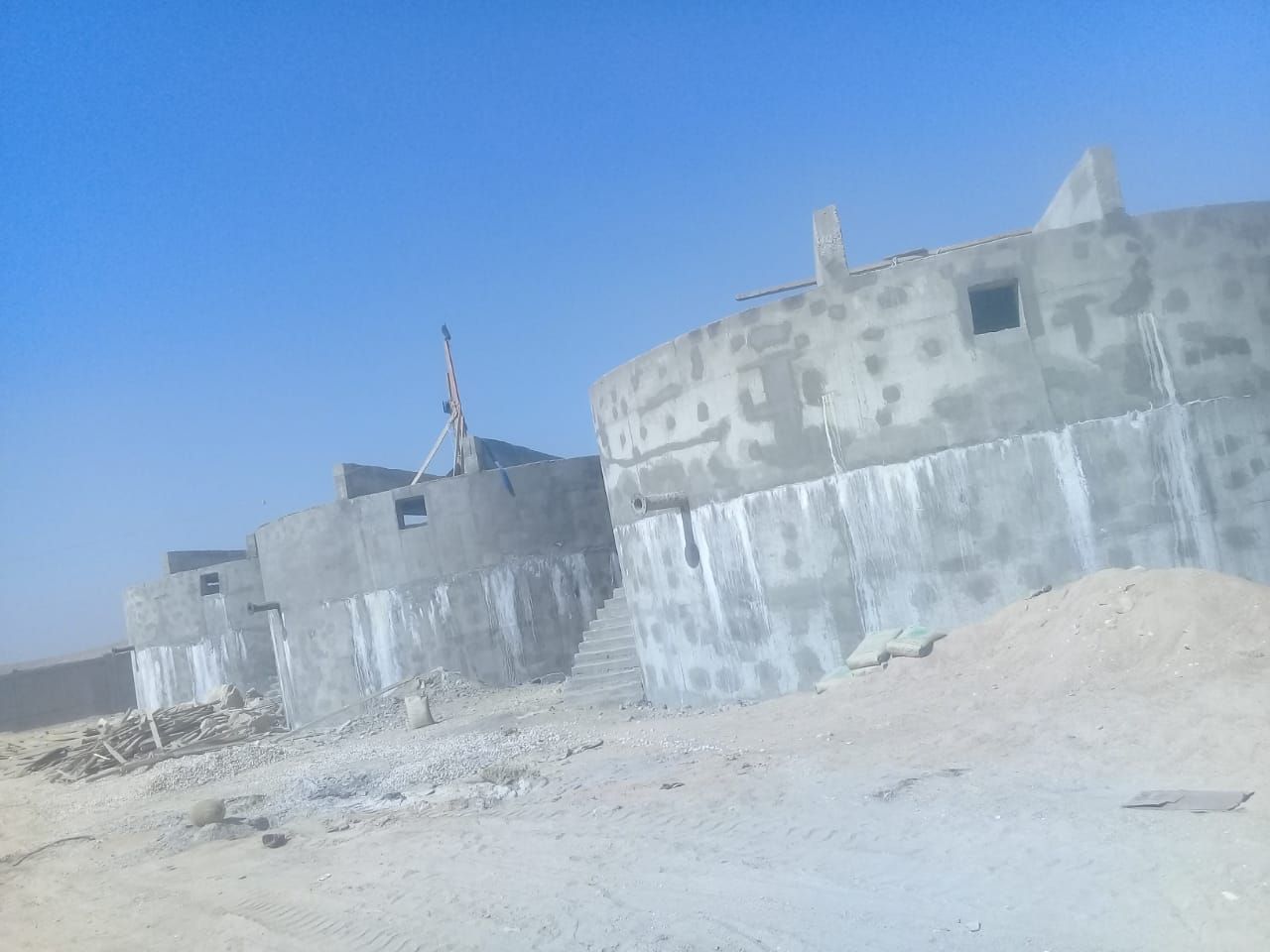 إنشاءات محطة المعالجة بقرية الكلابية تابع لمجلس قروى الحلة