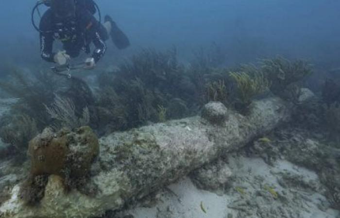 العثور على بقايا سفينة حربية بريطانية من القرن الثامن عشر فى فلوريدا
