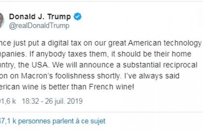 "جوجل وفيس بوك" يشعلان الحرب التجارية بين باريس وواشنطن.. فرنسا تفرض 3% ضرائب على شركات التكنولوجيا الرقمية بأمريكا.. وترامب يتوعد ماكرون: "هذا حمق سنواجهه وأكدت دائما أن النبيذ الأمريكى أفضل من الفرنسى"